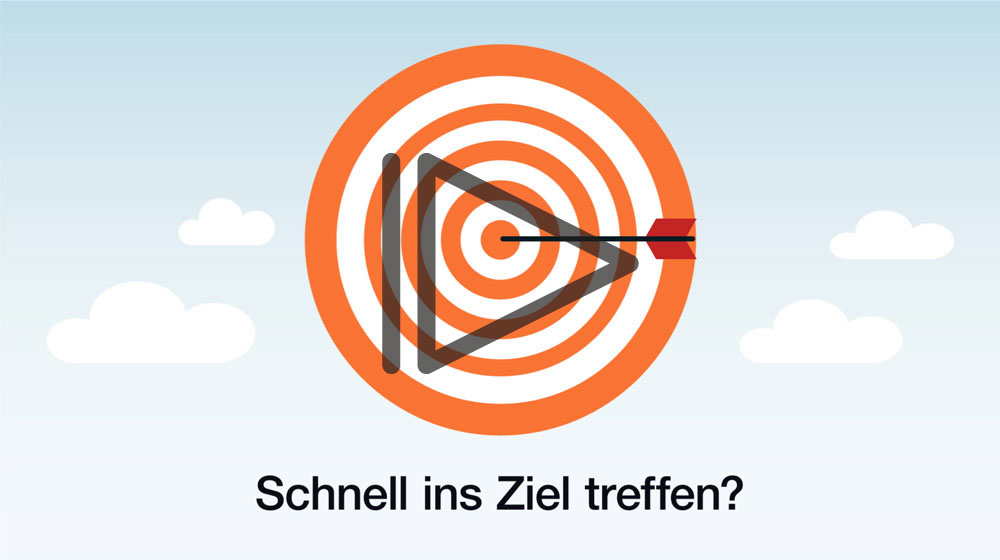 SCHNELL INS ZIEL TREFFEN? / Konzept, Motion bei Zagraphics